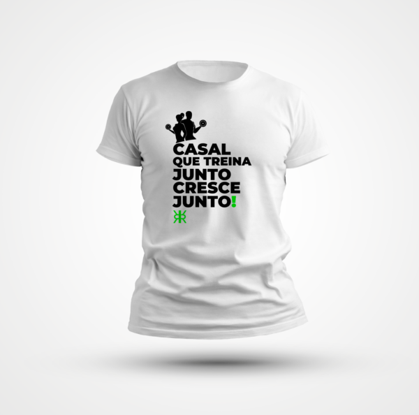 Camiseta Masculina Rezgatte – Casal que treina junto cresce junto! – Fitness